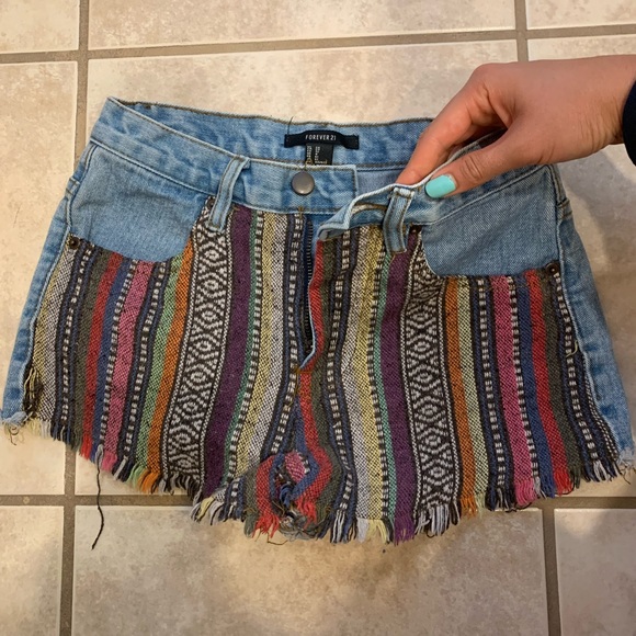 Bohemian-style Jean shorts - Picture 1 of 6
